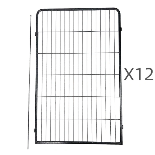 12 Panel 120 cm Heavy Duty Pet Dog Cat Rabbit Exercise Extension Playpen Puppy Rabbit Fence