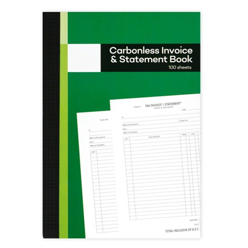 12 x 100 Pages Carbonless Invoice Book and Statement