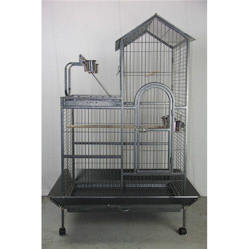 160cm XL Bird Cage Pet Parrot Aviary Perch Castor Wheels