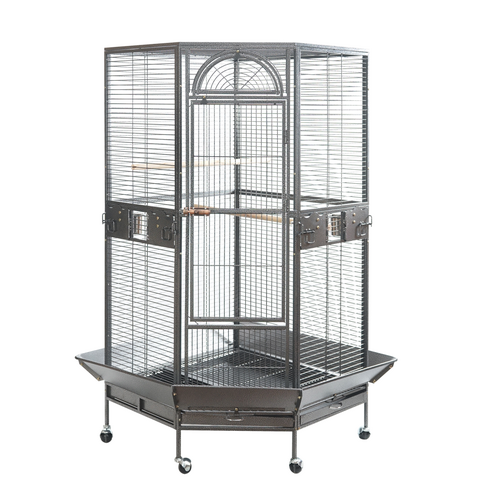 161 cm XL Corner Bird Cage Pet Parrot Aviary Perch Castor Wheel