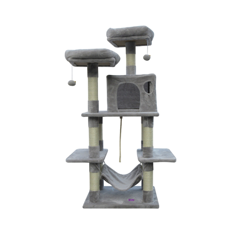 145 cm Cat Scratching Post Tree Scratcher Pole-Little Grey