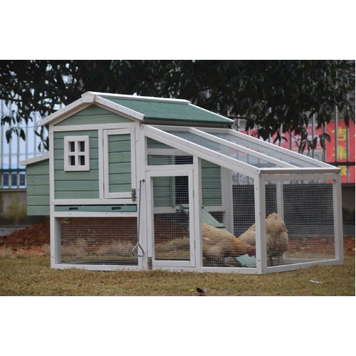 Green Large Chicken Coop Rabbit Hutch Ferret Guinea Pig Cage Hen Chook Cat Kitten House