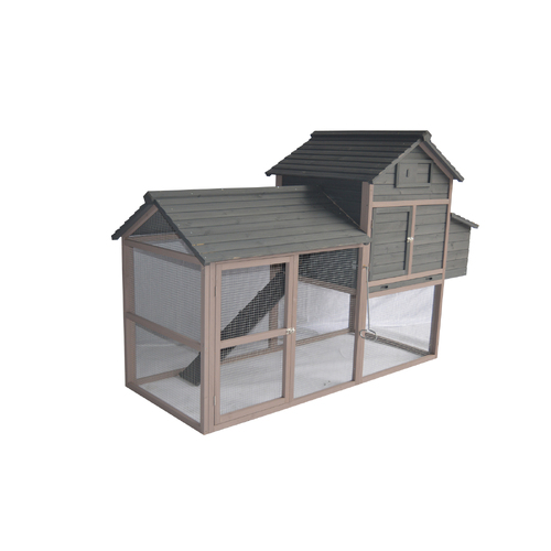 Grey XL Chicken Coop Rabbit Guinea Pig Hutch Ferret Guinea Pig House