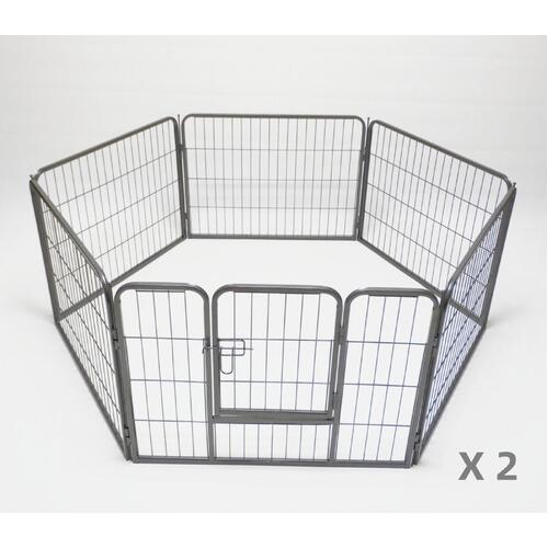 2 X 6 Panel 60 cm Heavy Duty Pet Dog Puppy Cat Rabbit Exercise Playpen Fence