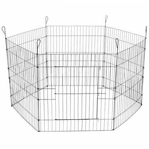 24' 6 Panel Pet Playpen Fold Exercise Cage Fence Enclosure