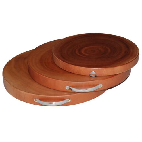 3 Natural Hardwood Hygienic Kitchen Cutting Wooden Chopping Board Round