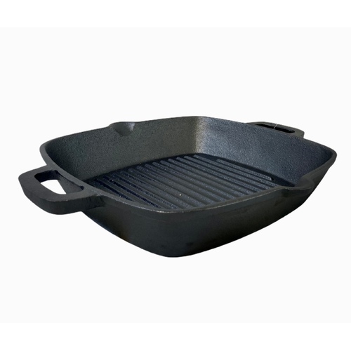 26 cm Barbecue  Cast Iron Fry Grill Pan Pre-Seasoned Oven Safe Grill Frypan