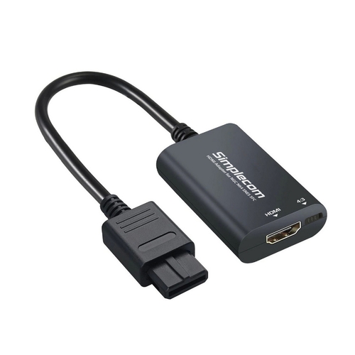 Simplecom CM461 HDMI Adapter Composite AV to HDMI Converter for Nintendo NGC N64 SNES SFC