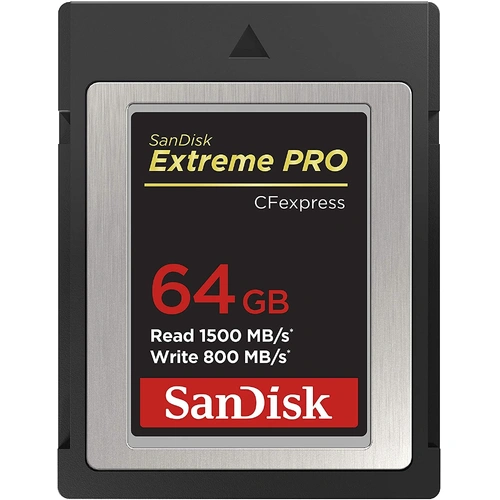 SanDisk 64GB Extreme PRO CFexpress Card Type B - SDCFE-064G-GN4NN READ 1500 MB/S WRITE 800MB/S