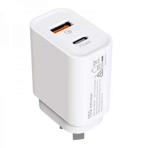 TEQ PD18W and QC 3.0 Fast Charger Dual adapter