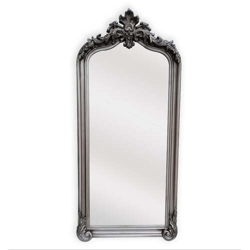 LUX Arch French Provincial Ornate Mirror - Antique Silver