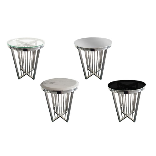 Salina Coffee Table - ClearTop - 45cm Silver