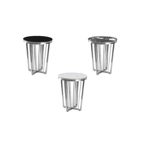 Salina Coffee Table - ClearTop - 45cm Silver