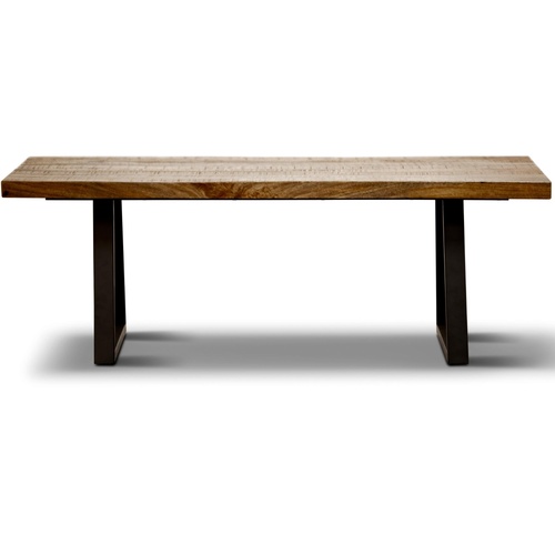 Orangevale Coffee Table 130cm Live Edge Solid Mango Wood Unique Furniture - Natural