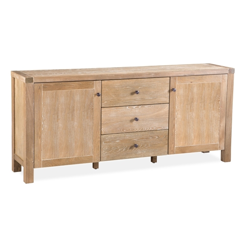 140cm Buffet Table Cabinet Timber Wood 3 Drawer 2 Door Natural