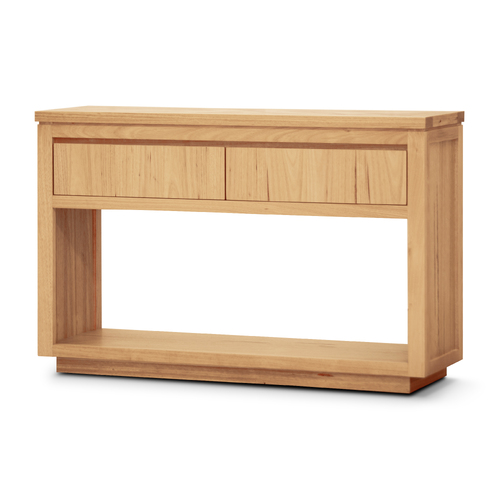 Console Hall Entry Table 119cm Parquet Top Solid Messmate Timber