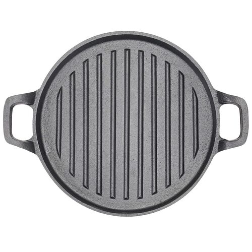 30cm Round Cast Iron Griddle Plate, BBQ Pan Cooking Griddle Grill for StoveF, Oven