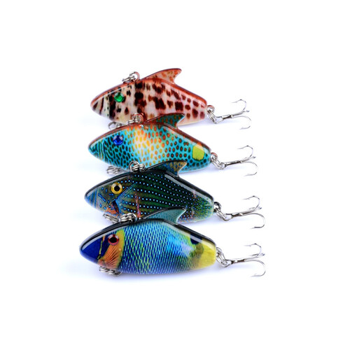 4x 5.5cm Vib Bait Fishing Lure Lures Hook Tackle Saltwater