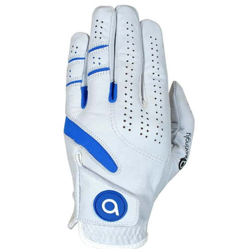 Power Touch Cabretta Leather Golf Glove for Men - White (L)
