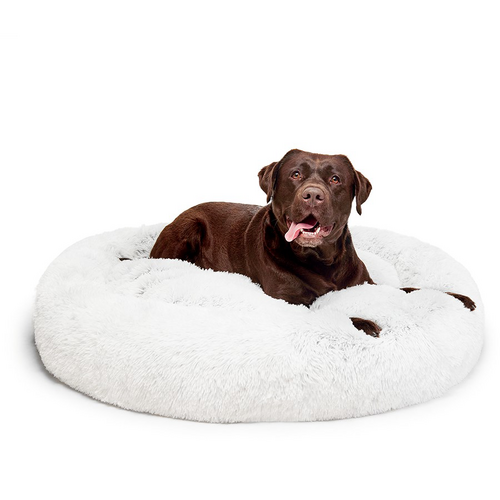 Calming Dog Bed  - White - 115 CM - XL