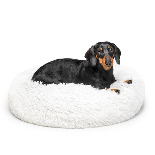 Calming Dog Bed  - White - 60 CM - Small
