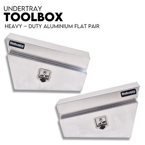 Under Tray Tool Box Underbody Pair Set 750mm Aluminium