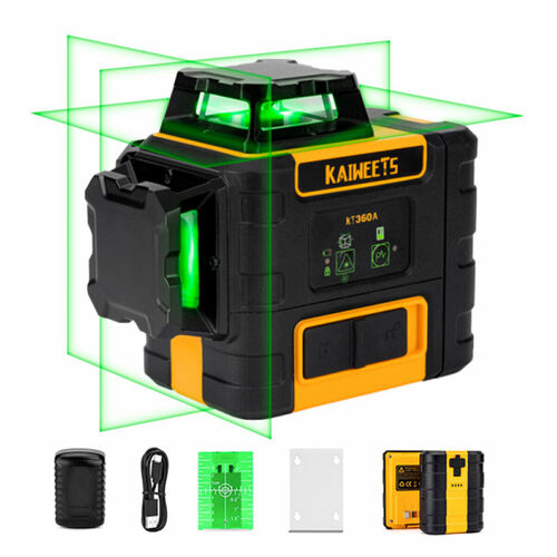 Green Laser Level 3 X 360° Rotary Self Leveling with 1 Rechargeable Battery