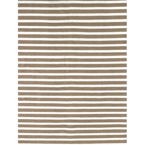 Beige/cream striped cotton kilim rug120x180 cm