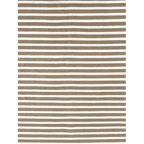 Beige cream striped cotton kilim rug190x250 cm
