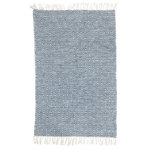 Blue/white kilim rug120x180cm