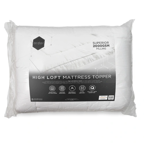 2000GSM STANDARD MICROFIBRE MATTRESS TOPPER - QUEEN