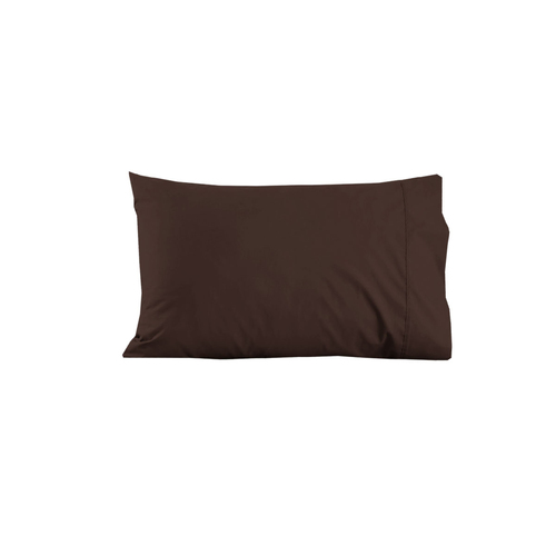 310TC Polyester Cotton Standard Pillowcase Chocolate