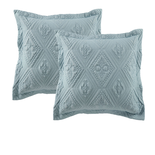 Pair of Aspen Sky Blue European Pillowcases