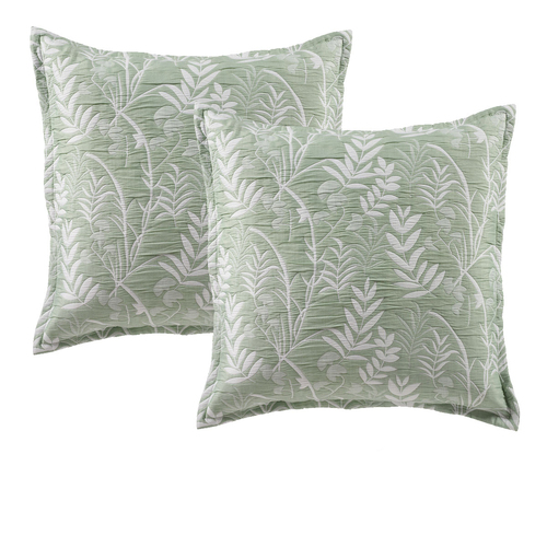 Pair of Eden Sage European Pillowcases