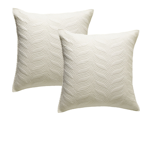 Pair of Kamala Cream European Pillowcases