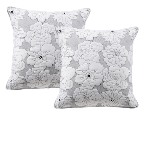 Pair of Leona White European Pillowcases
