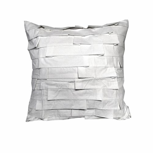 Accessorize Pleats White 45x45 cm Square Filled Cushion