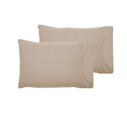 Accessorize 300TC Cotton Standard Pillowcases ( Pair ) - Linen