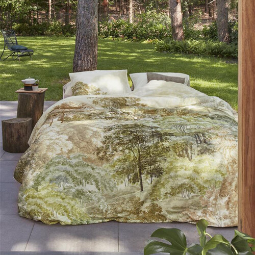 Arcadia Green Cotton Sateen Quilt Cover Set King