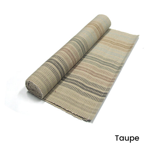 Willow Cotton Ribbed Table Runner 35 x 152 cm Taupe