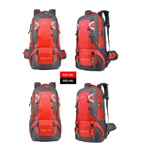 40L Waterproof Outdoor Hiking Backpack Camping Outdoor Trekking Bag(Red)