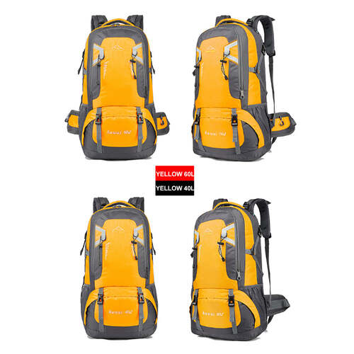 40L Waterproof Outdoor Hiking Backpack Camping Outdoor Trekking Bag(Yellow)
