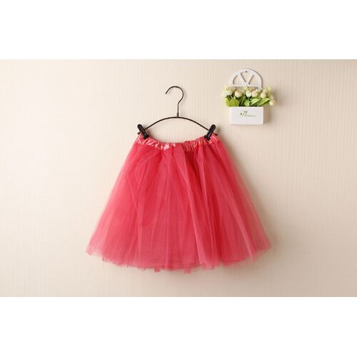 New Kids Tutu Skirt Baby Princess Dressup Party Girls Costume Ballet Dance Wear, Watermelon Red, Kids