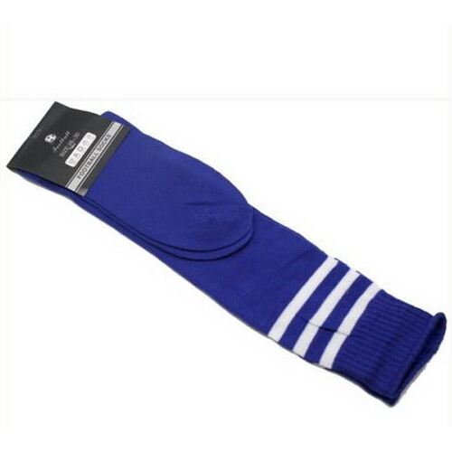 Mens Womens Sports Breathable Tube Long High Socks Knee Warm Casual Footy Soccer, Blue