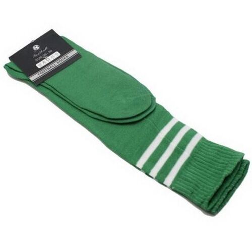 Mens Womens Sports Breathable Tube Long High Socks Knee Warm Casual Footy Soccer, Green