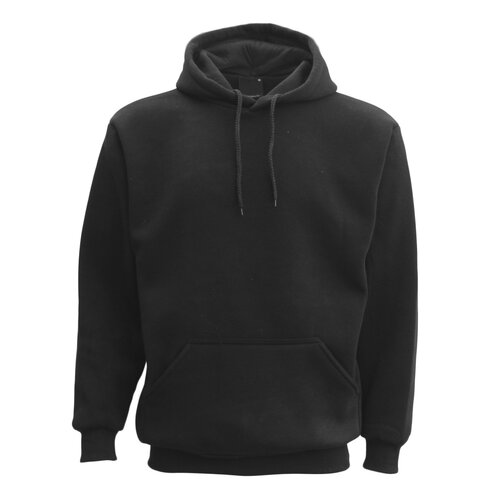 Adult Unisex Men's Basic Plain Hoodie Pullover Sweater Sweatshirt Jumper XS-8XL, Black, 4XL
