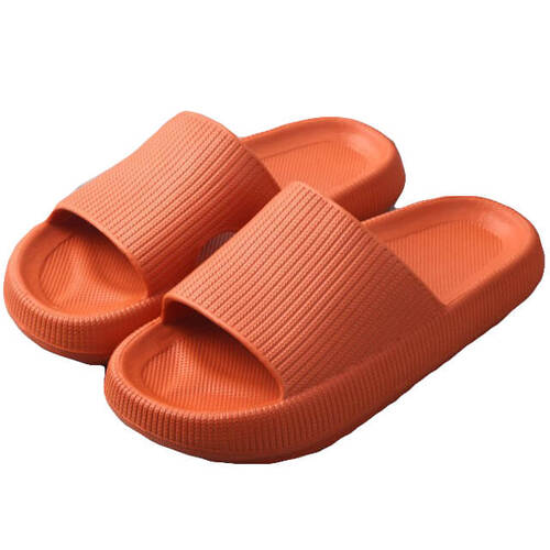 Pillow Slides Sandals Non-Slip Ultra Soft Slippers Cloud Shower EVA Home Shoes, Orange, 38/39