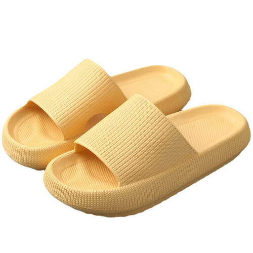 Pillow Slides Sandals Non-Slip Ultra Soft Slippers Cloud Shower EVA Home Shoes, Yellow, 38/39