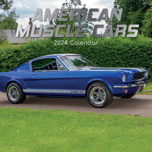 American Muscle Cars - 2024 Square Wall Calendar 16 Months Planner New Year Gift