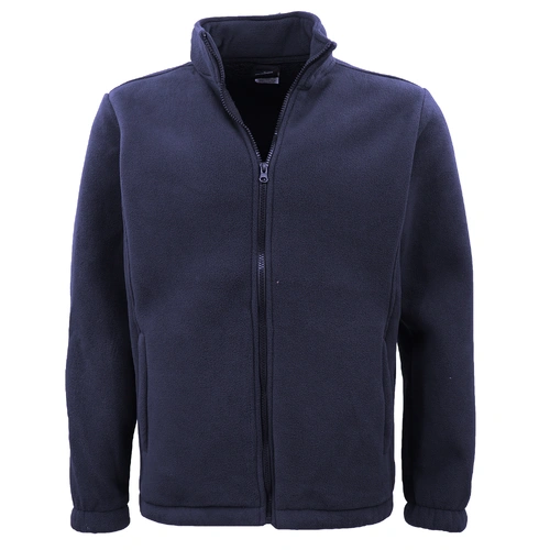Mens Thick Zip Up Jumper w Sherpa Fur Lined Sweatshirt Winter Unisex Jacket Coat, Navy, S